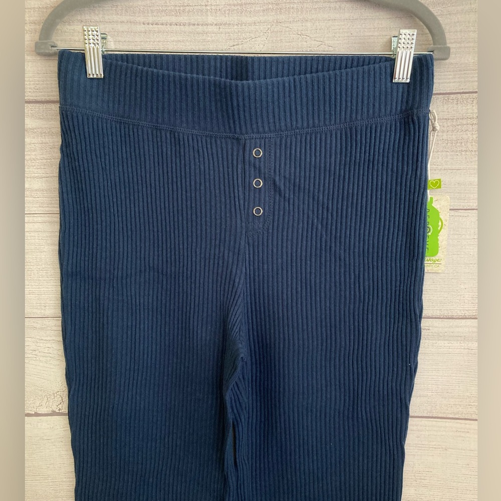 P.j. Salvage | NWT Women’s Recycled Ribbed Navy Blue Pajama Bottoms - Picture 3 of 10